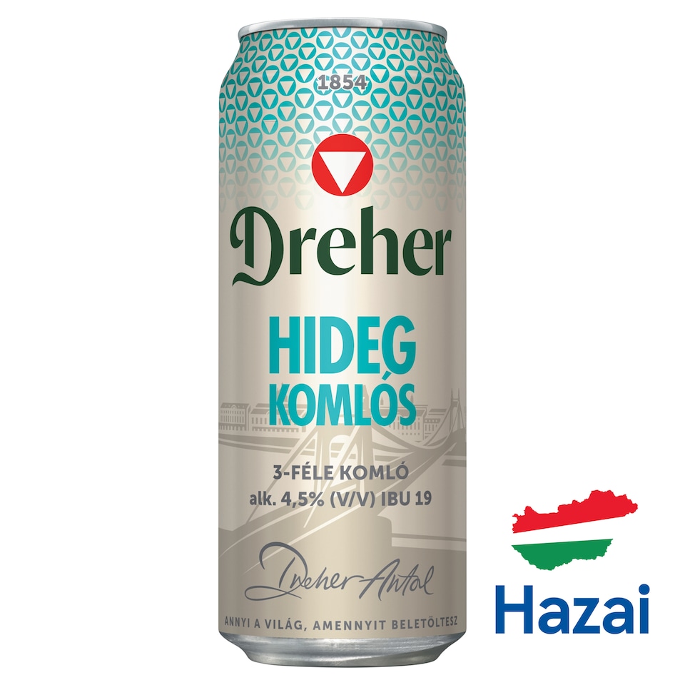 Dreher Hidegkomlós világos sör 4,5% 0,5 l