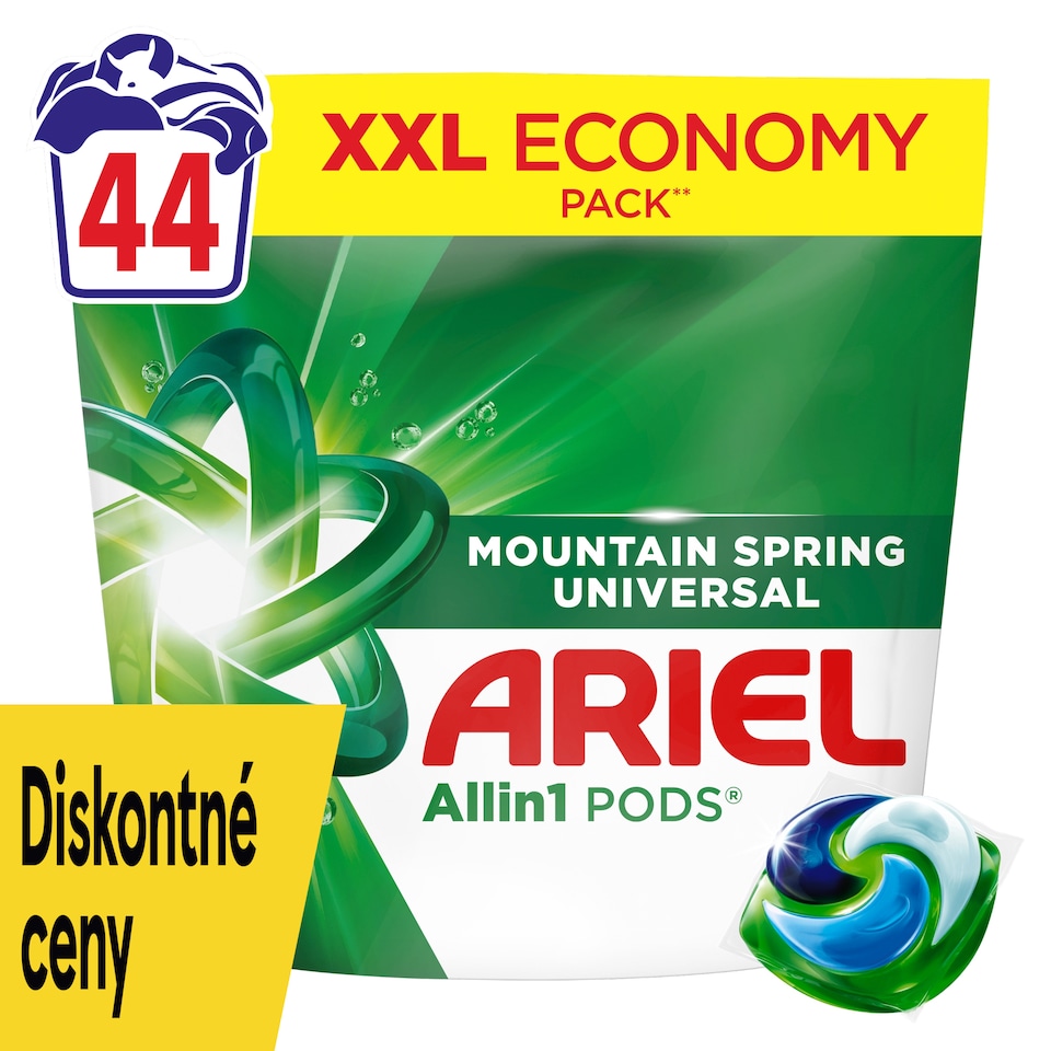 obrázok 1 z Ariel Allin1 PODS Mountain Spring Universal Tekutý Prací Prostriedok V Kapsulách, 44 Praní