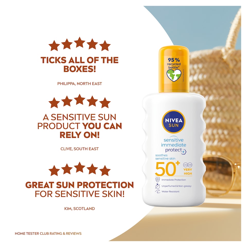 image 1 of Nivea Sun Spray Sensitive Soothing Spray Spf50+ 200Ml