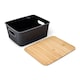 image 3 of Core Supply Black Ribbed Storage Bin S