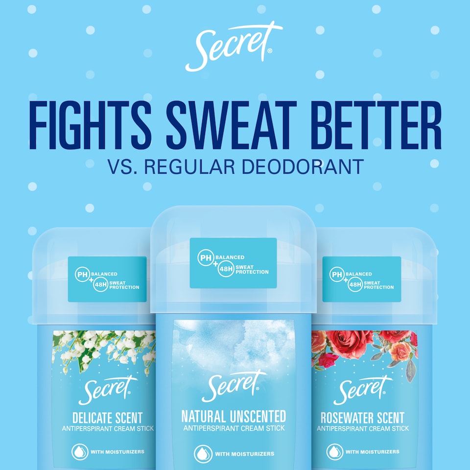 Secret Delicate Női Izzadásgátló Krémstift, 40 ml  1. kép