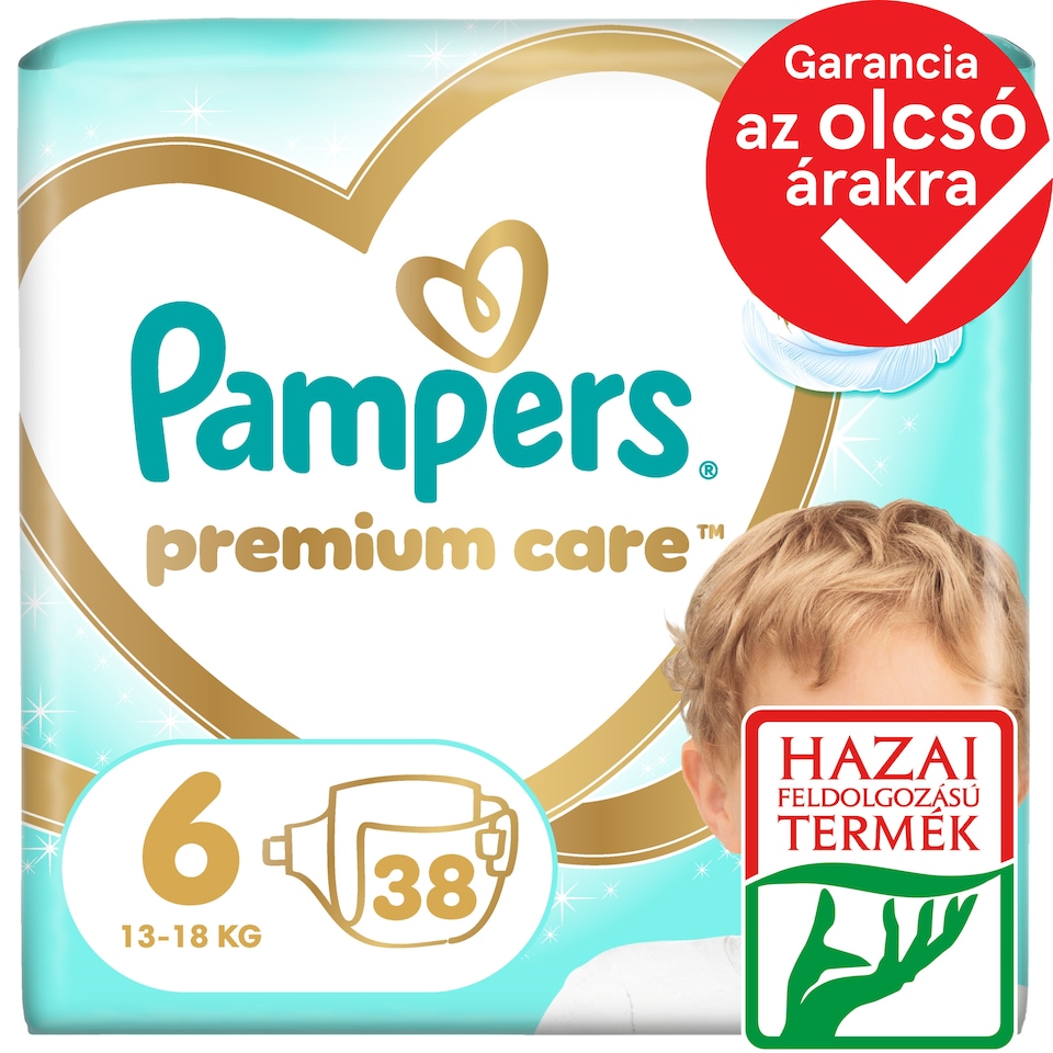 Pampers Premium Care, Méret: 6, 38 Pelenka, 13kg-18kg 1. kép