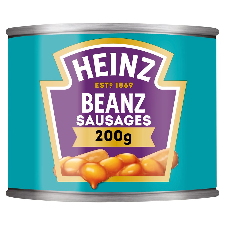 Heinz Baked Beans With Pork Sausages In Tomato Sauce 200G Tesco Groceries