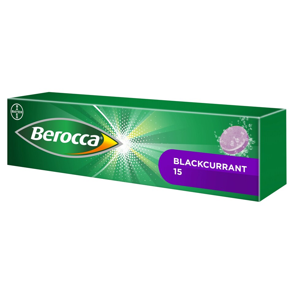 image 1 of Berocca Blackcurrant Effervescent Vitamin Energy Tablets 15s