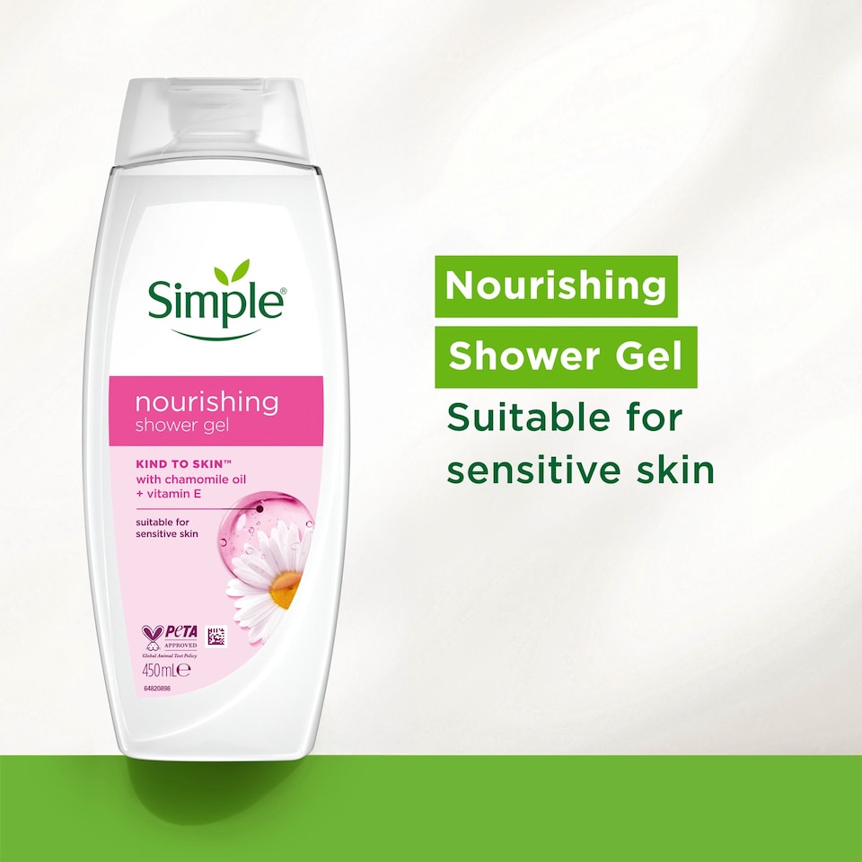 image 1 of Simple Nourishing Kind To Skin Shower Cream Body Wash 450ml