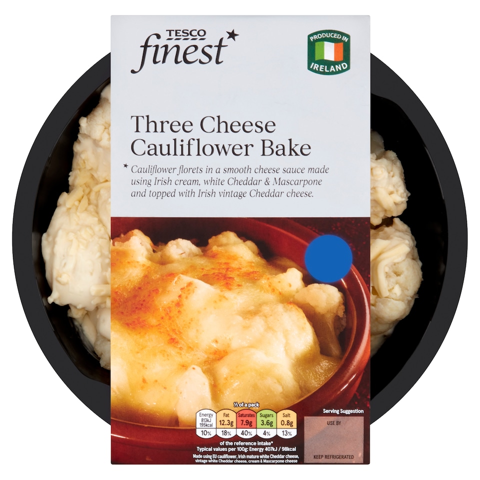 Tesco Finest Three Cheese Cauliflower Bake 400G