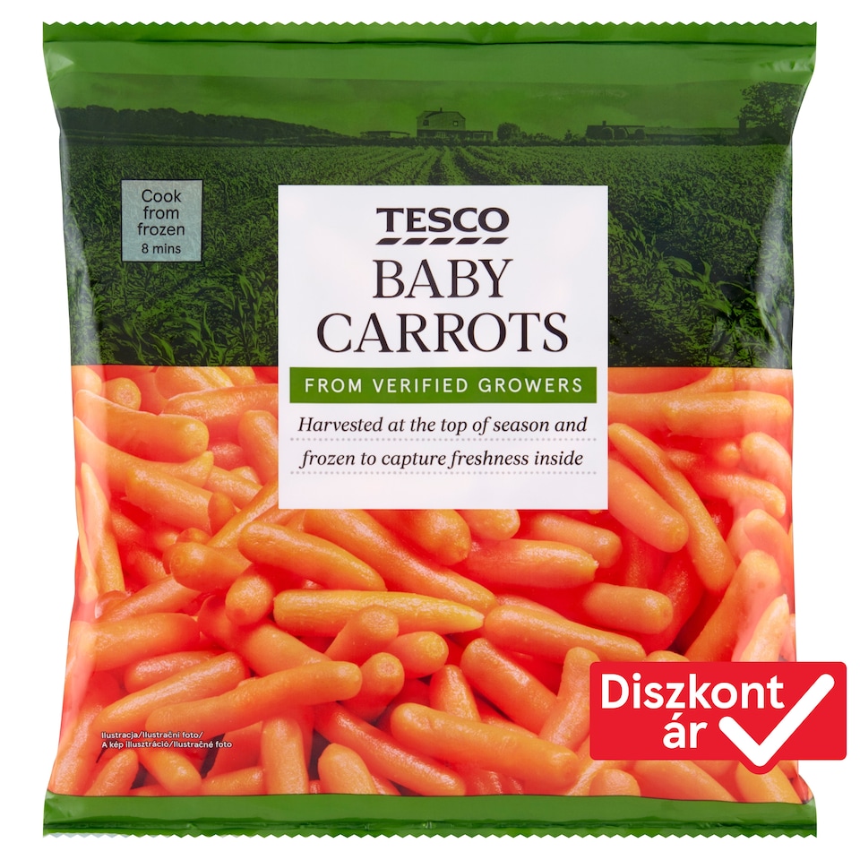 Tesco Quick-Frozen Baby Carrots 450 g