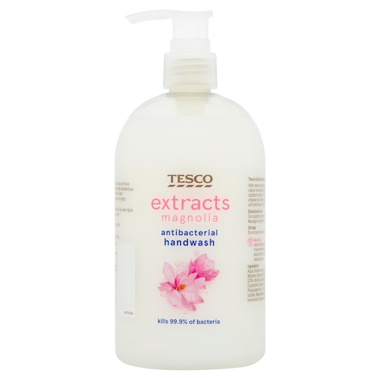 Tesco Extracts Magnolia Antibacterial Hand Wash 500Ml Tesco Groceries