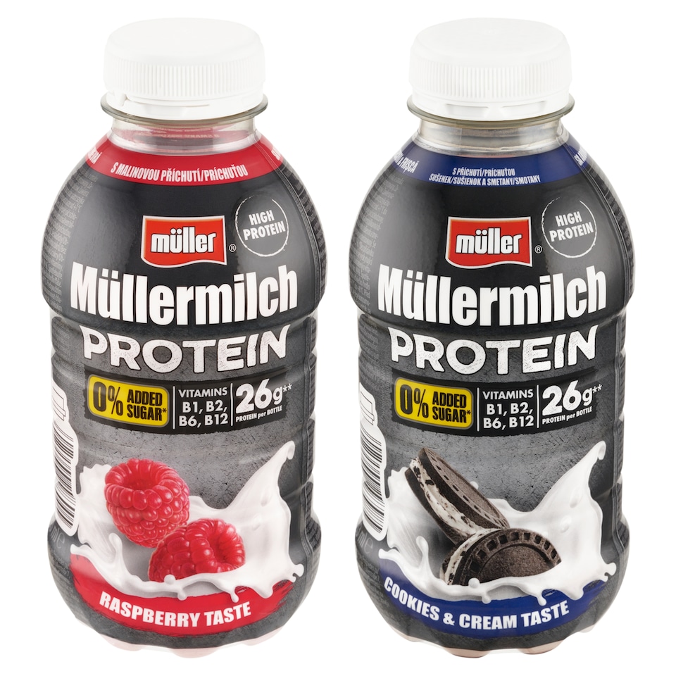 obrázok 1 z Müller Müllermilch Protein mliečny nápoj s príchuťou sušienok a smotany 400 g