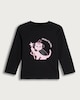 image 4 of F&F Girls Pure Cotton All About the Tricks Slogan Top in Black