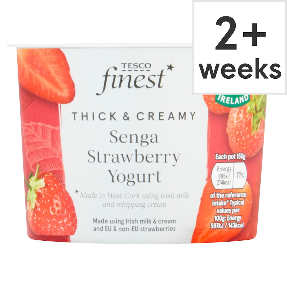 TESCO FINEST SENGA STRAWBERRY YOGURT 150G 