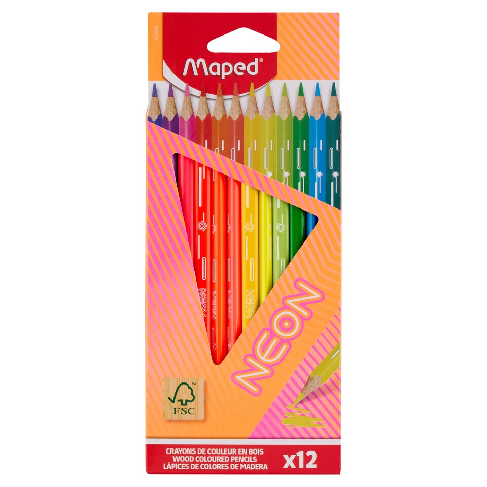 Maped Neon Wood Coloured Pencils 12 pcs