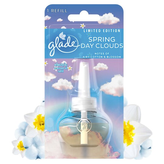 Glade Electric Refill Spring Day Clouds 20Ml Tesco Groceries