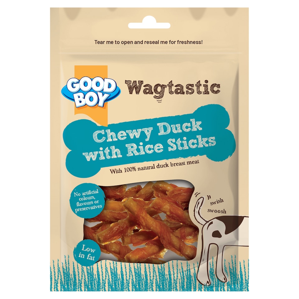 Good Boy Wagtastic Duck with Rice Dog Treats 60g