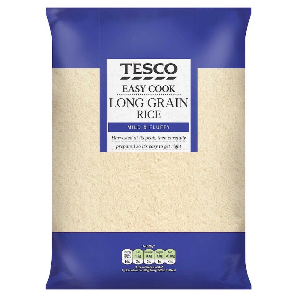 Tesco Easy Cook Long Grain Rice 4Kg