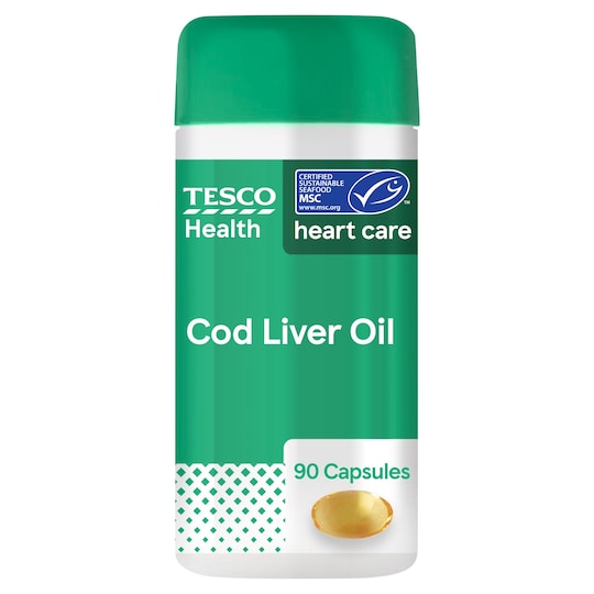 Tesco Health Cod Liver Oil 500Mg 90 Capsule Tesco Groceries