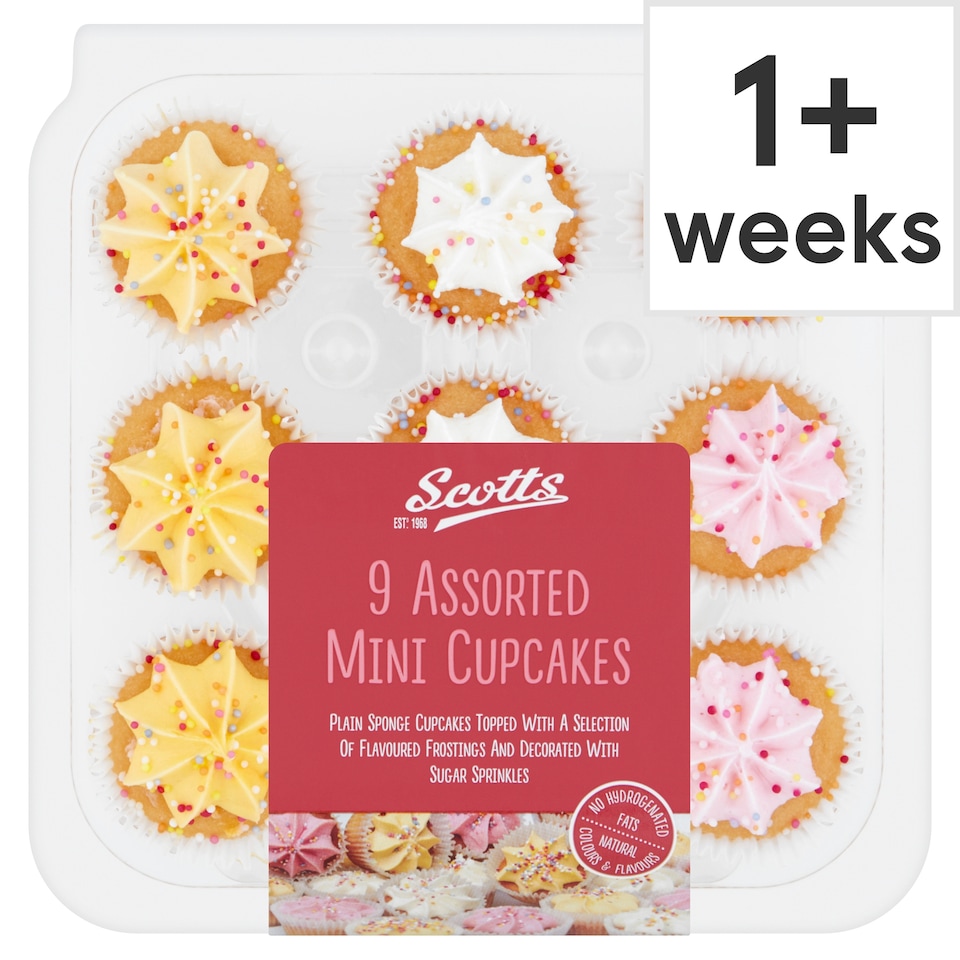 Scotts Mini Assorted Cupcakes 9Pack