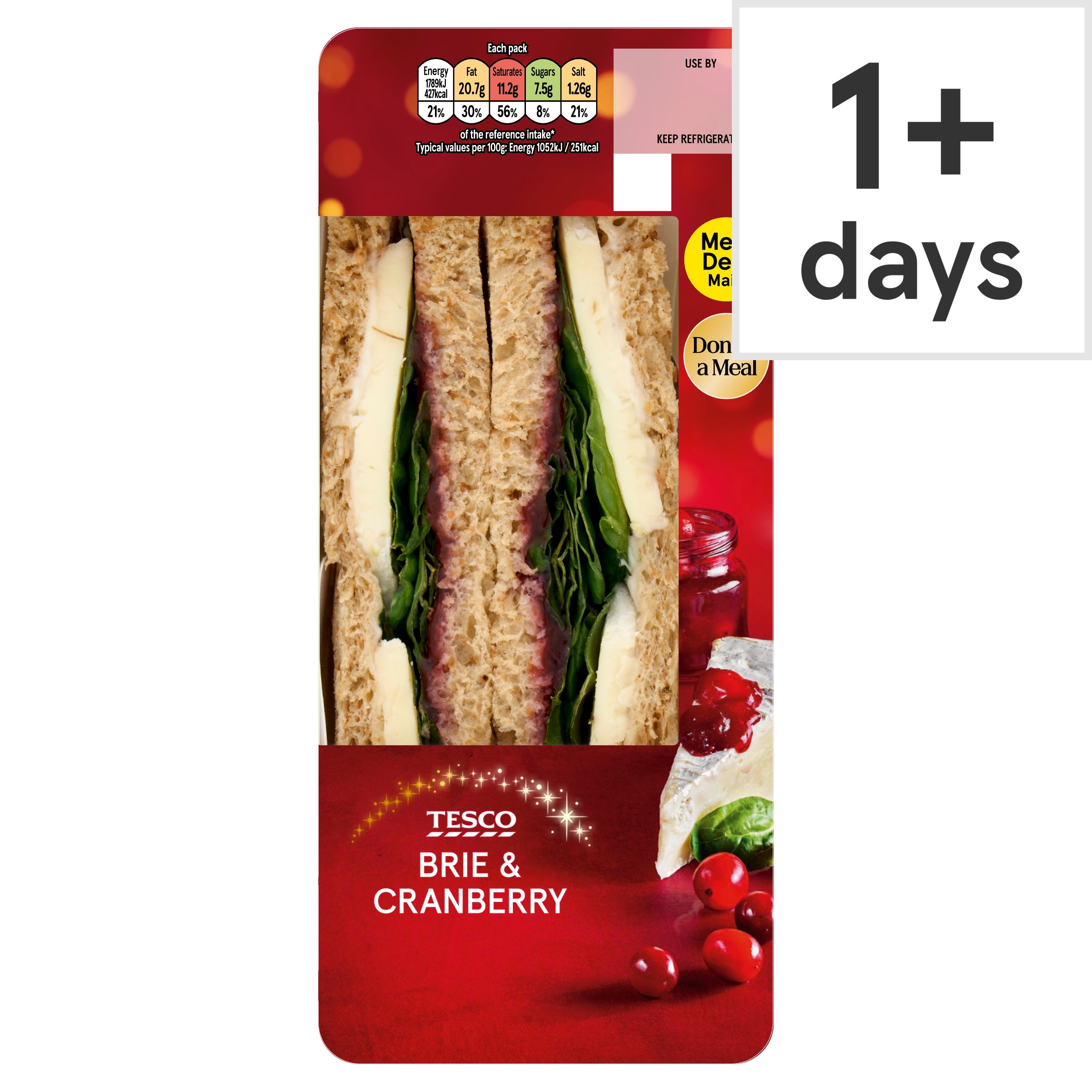 Tesco Brie & Cranberry Sandwich
