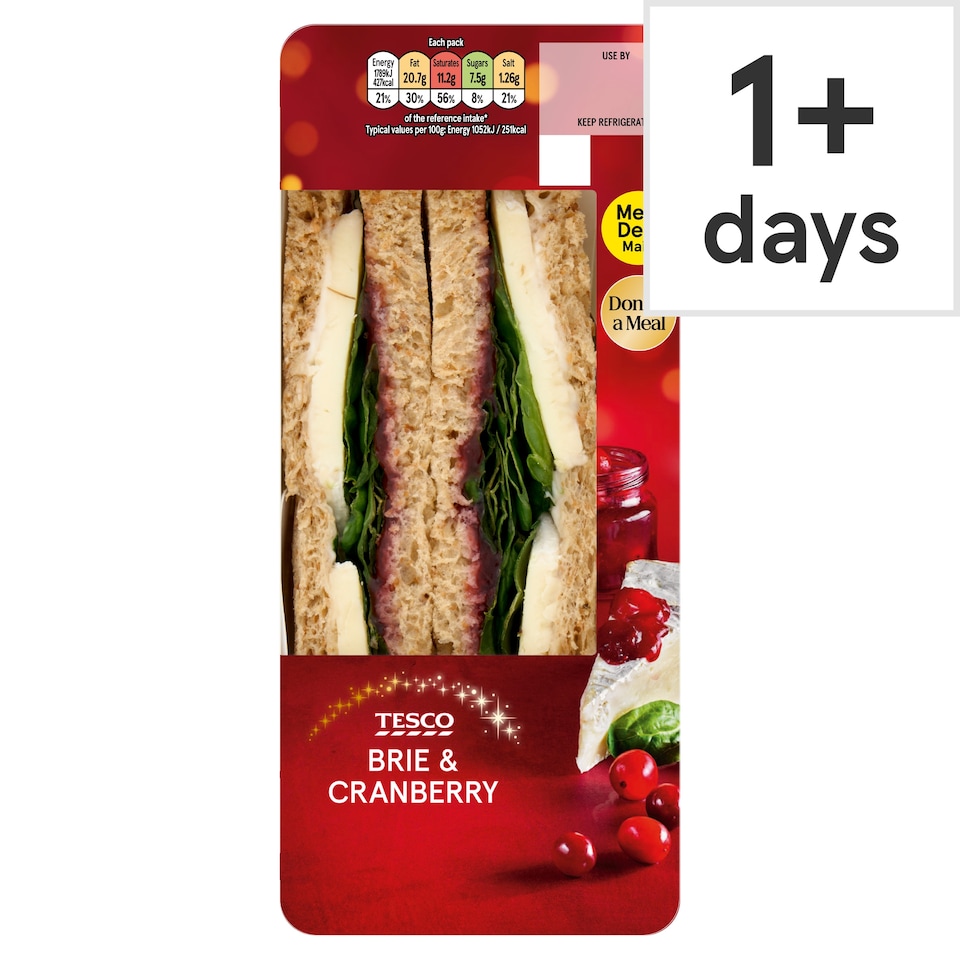 Tesco Brie & Cranberry Sandwich