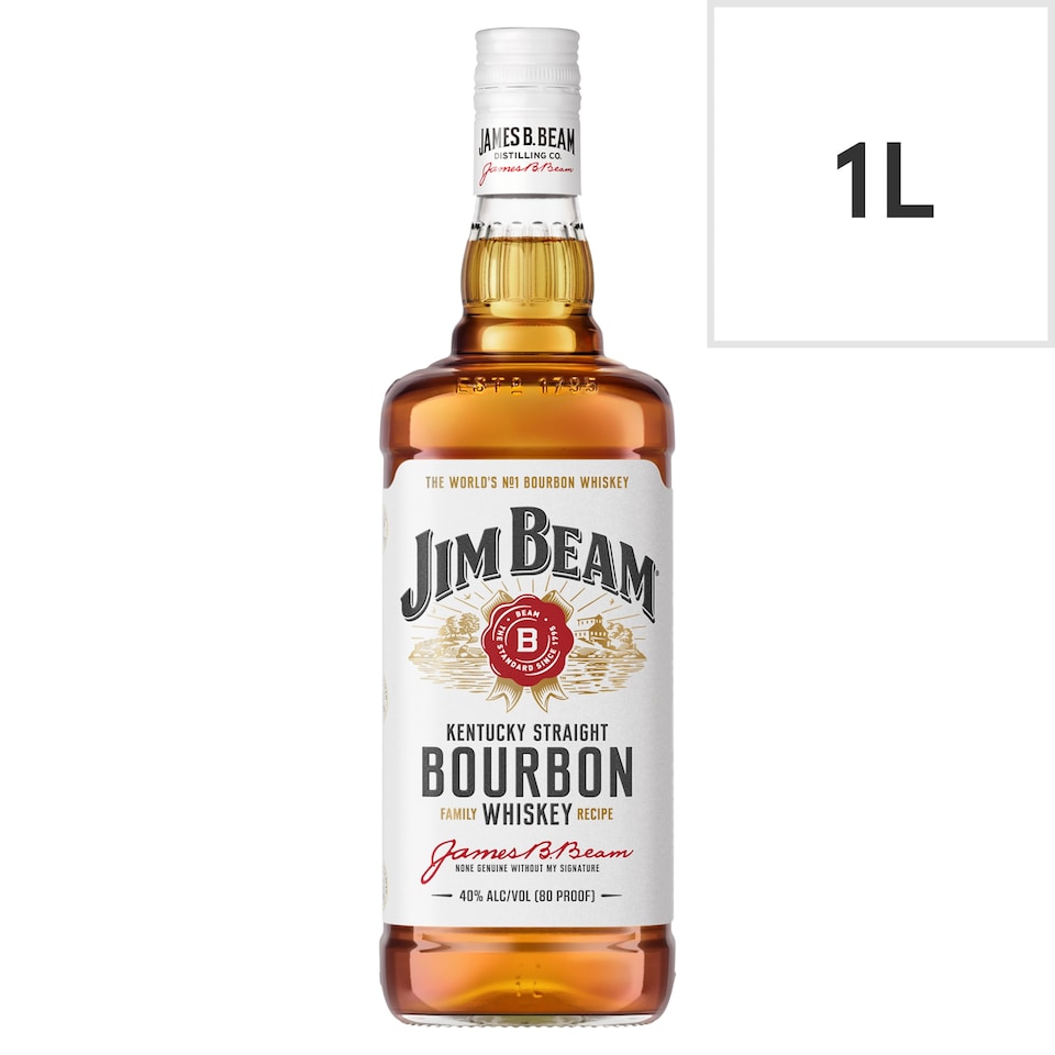 image 1 of Jim Beam Kentucky Straight Bourbon Whiskey 1L