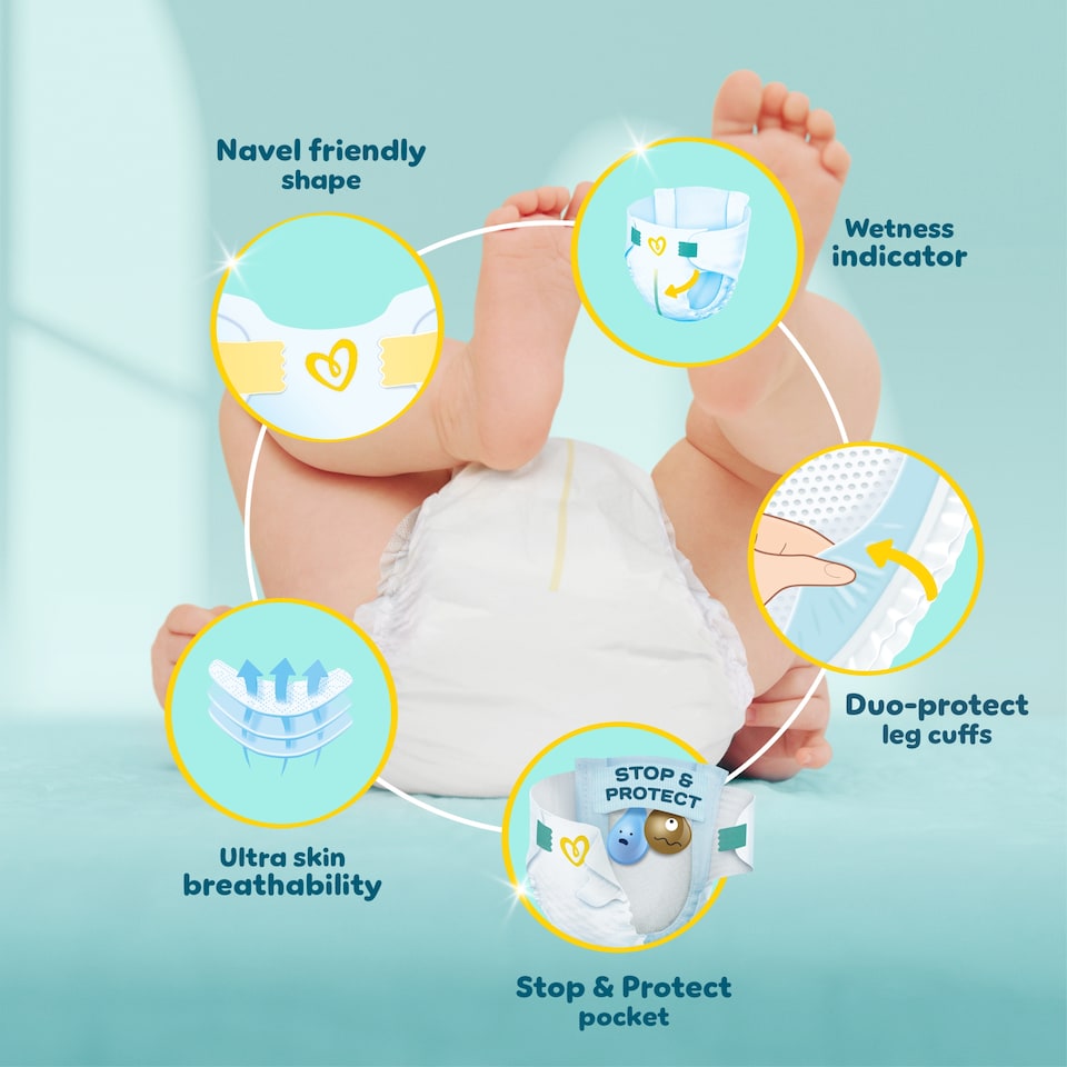 image 1 of Pampers Premium Protection New Baby Size 2 44 Nappies