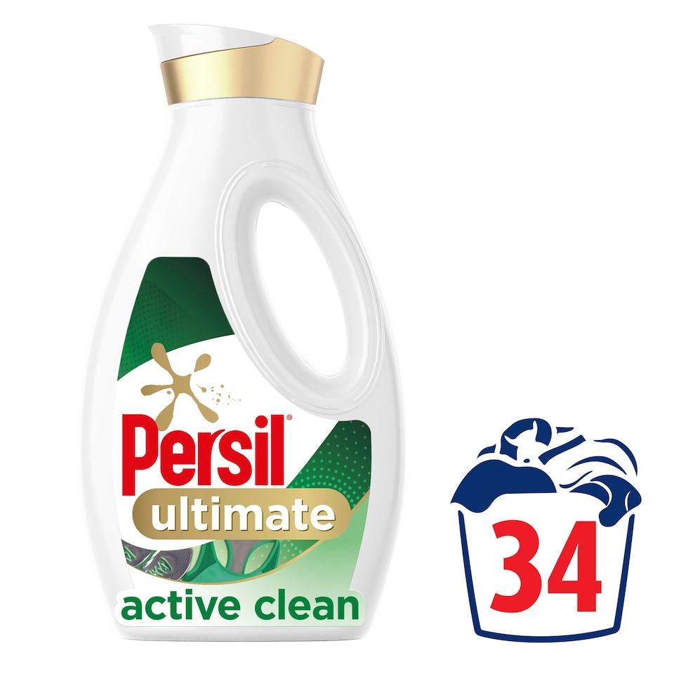 image 1 of Persil Ultimate Active Clean Laundry Detergent 34 Washes 918ml