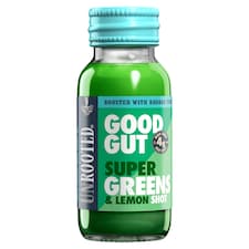 UNROOTED Good Gut Super Greens and Lemon Shot 60ml