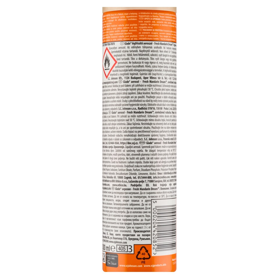 obrázok 1 z Glade Fresh Mandarin Dream osviežovač vzduchu 300 ml