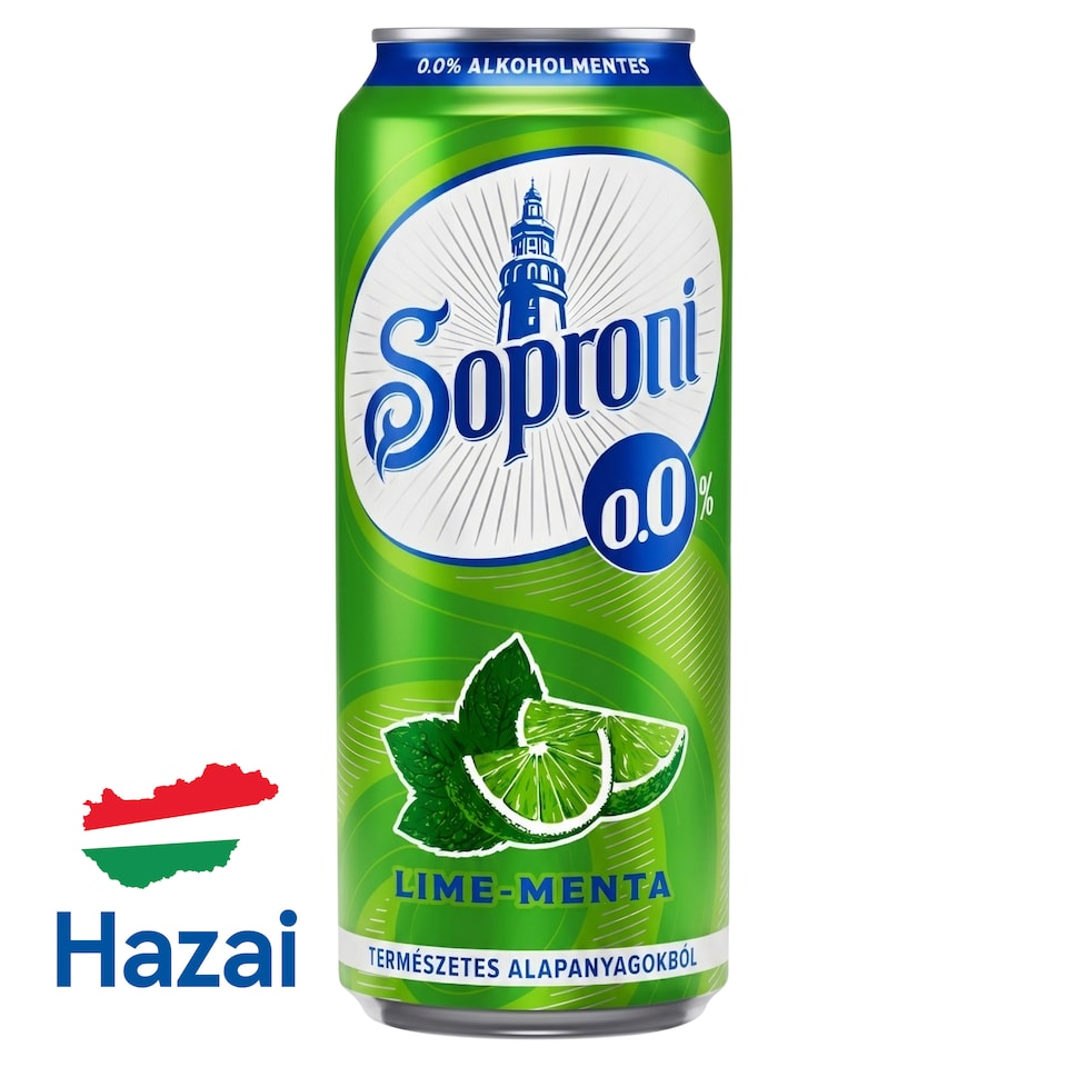 Soproni lime-mentás alkoholmentes sörital 0,0% 500 ml 