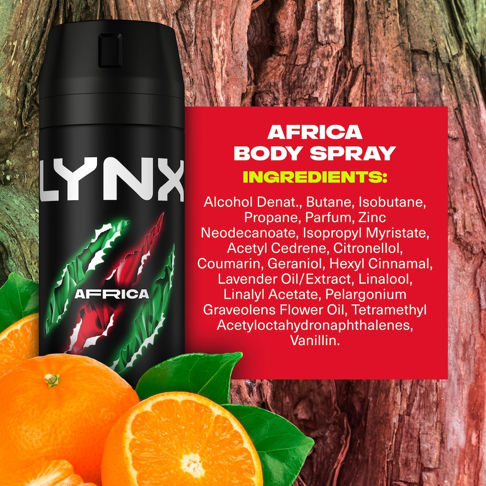 image 1 of Lynx Africa 48h Deodorant Bodyspray for Men 150ml