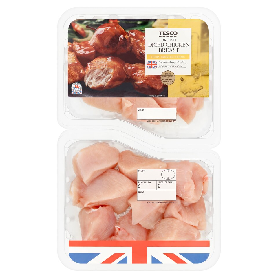 Tesco British Diced Chicken Breast 450G