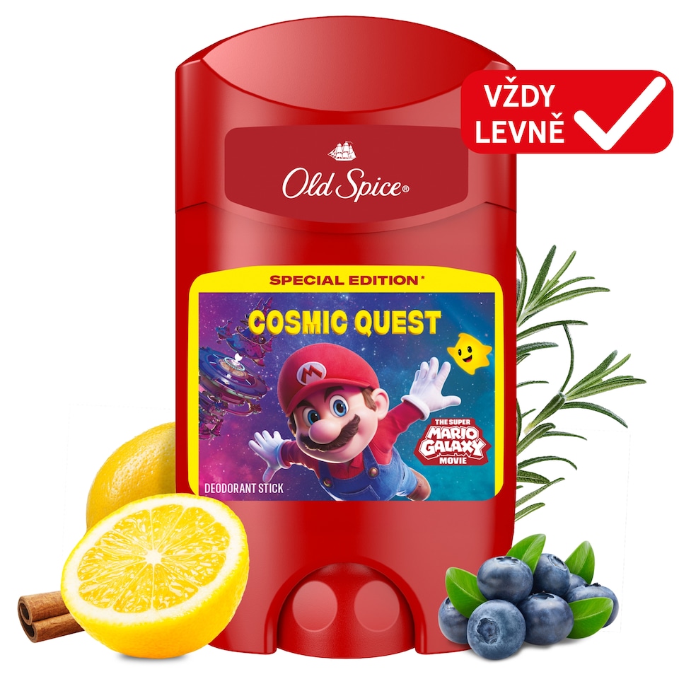 Obrázek 1 pro produkt Old Spice Super Mario Special Edition Tuhý Deodorant 50 ml