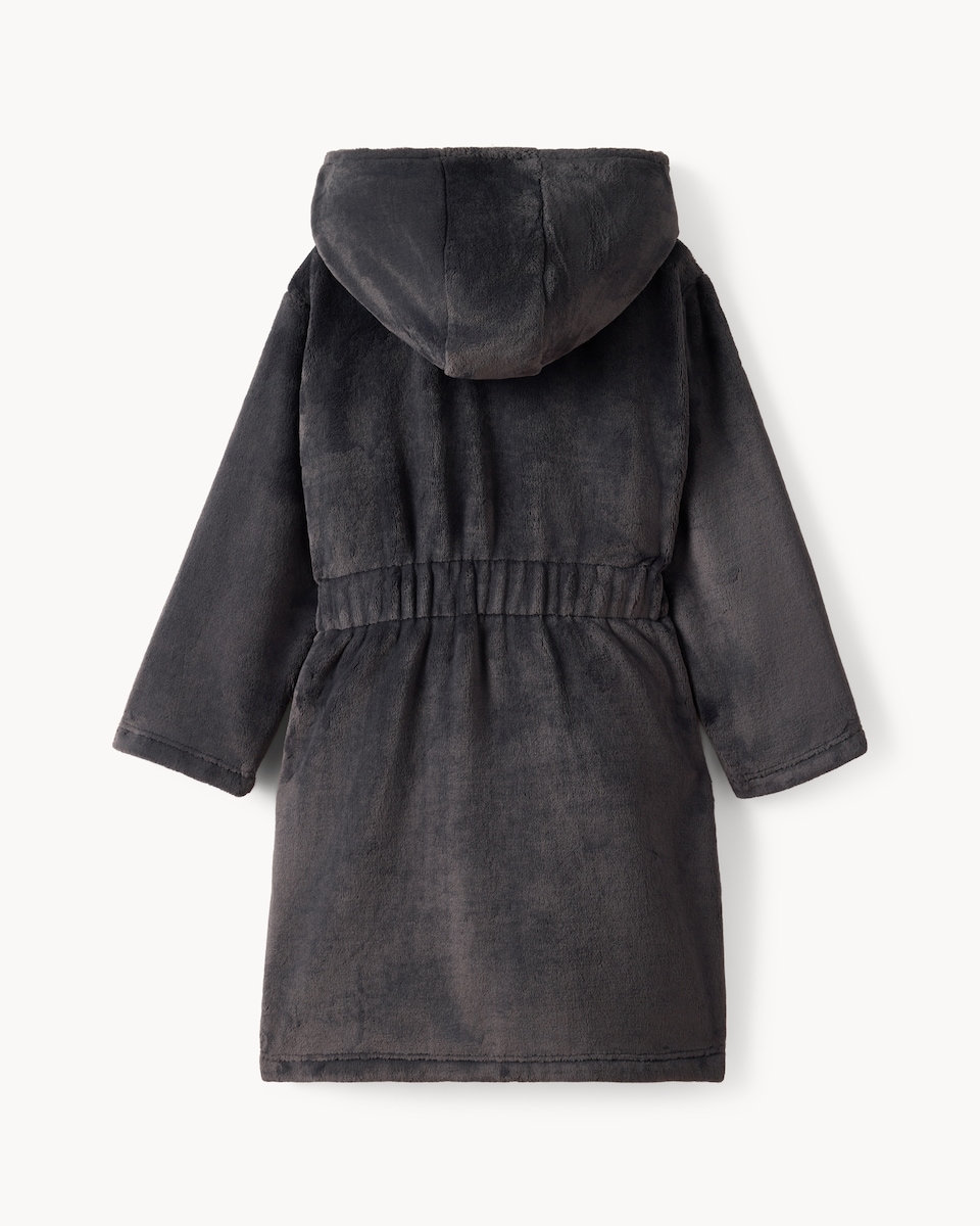 image 1 of F&F Boys Fleece Belted Dressing Gown in Grey