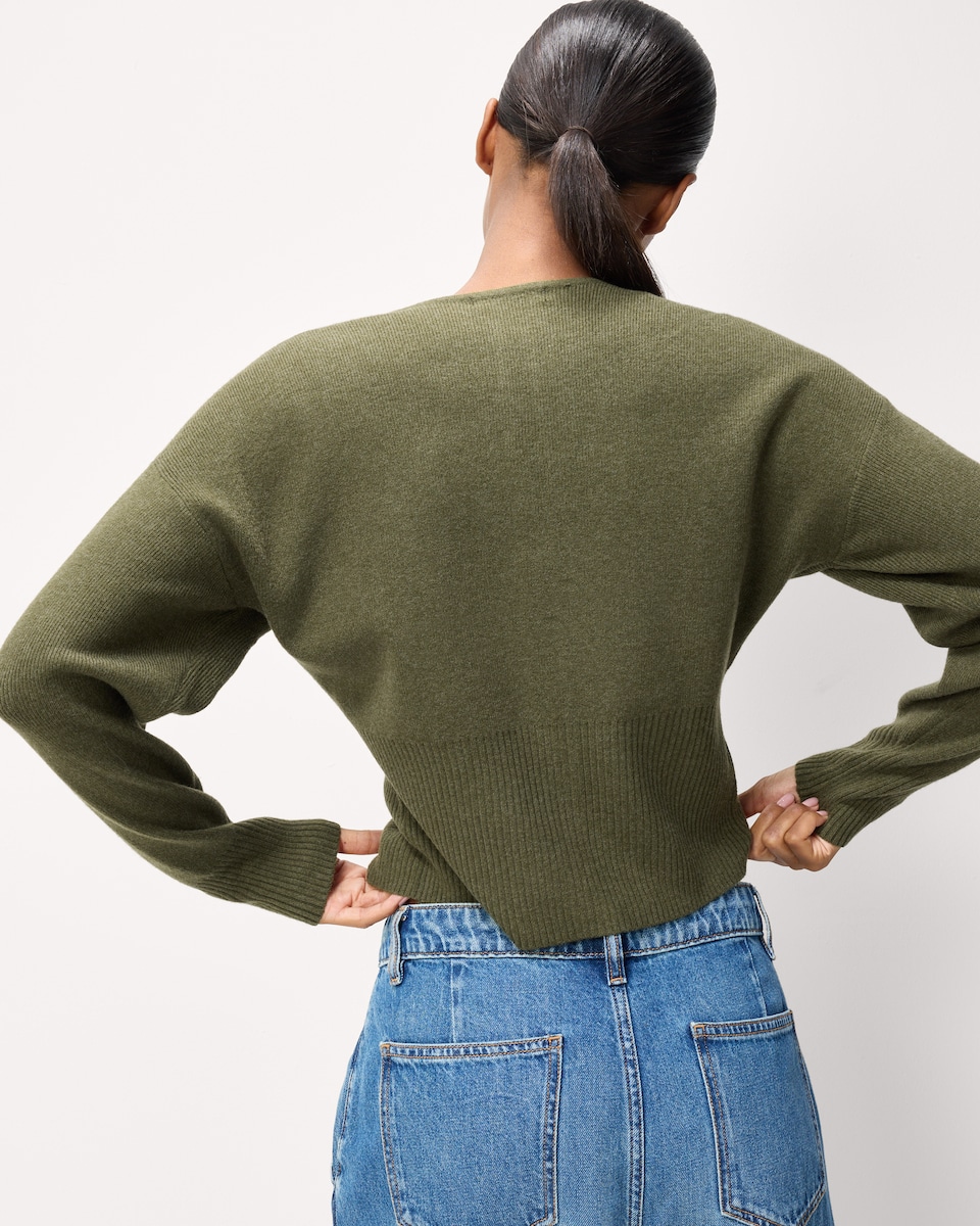 image 1 of F&F Knitted Long Sleeved Cardigan in Olive