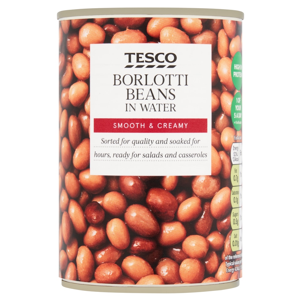Tesco Borlotti Beans In Water 400G