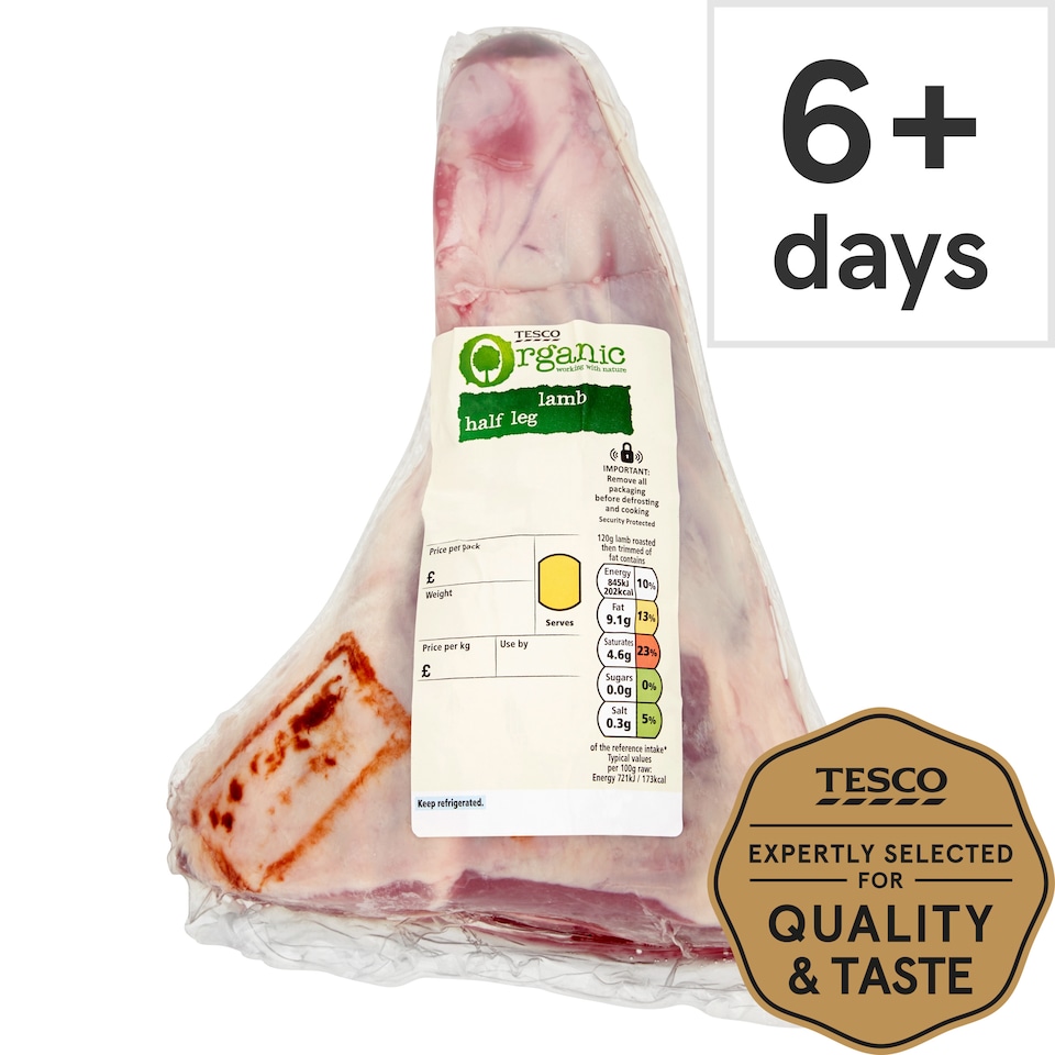 image 1 of Tesco Organic British Lamb Half Leg Joint