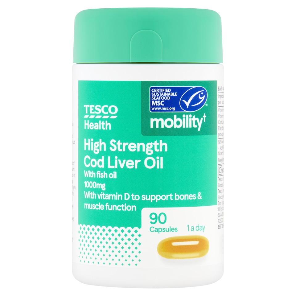 Tesco Health High Strength Cod Liver Oil 90 Capsules