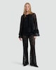 image 2 of F&F Lace Flared Trousers in Black