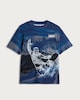 image 4 of F&F Active Pure Cotton Snowboarder Summit T-Shirt in Navy