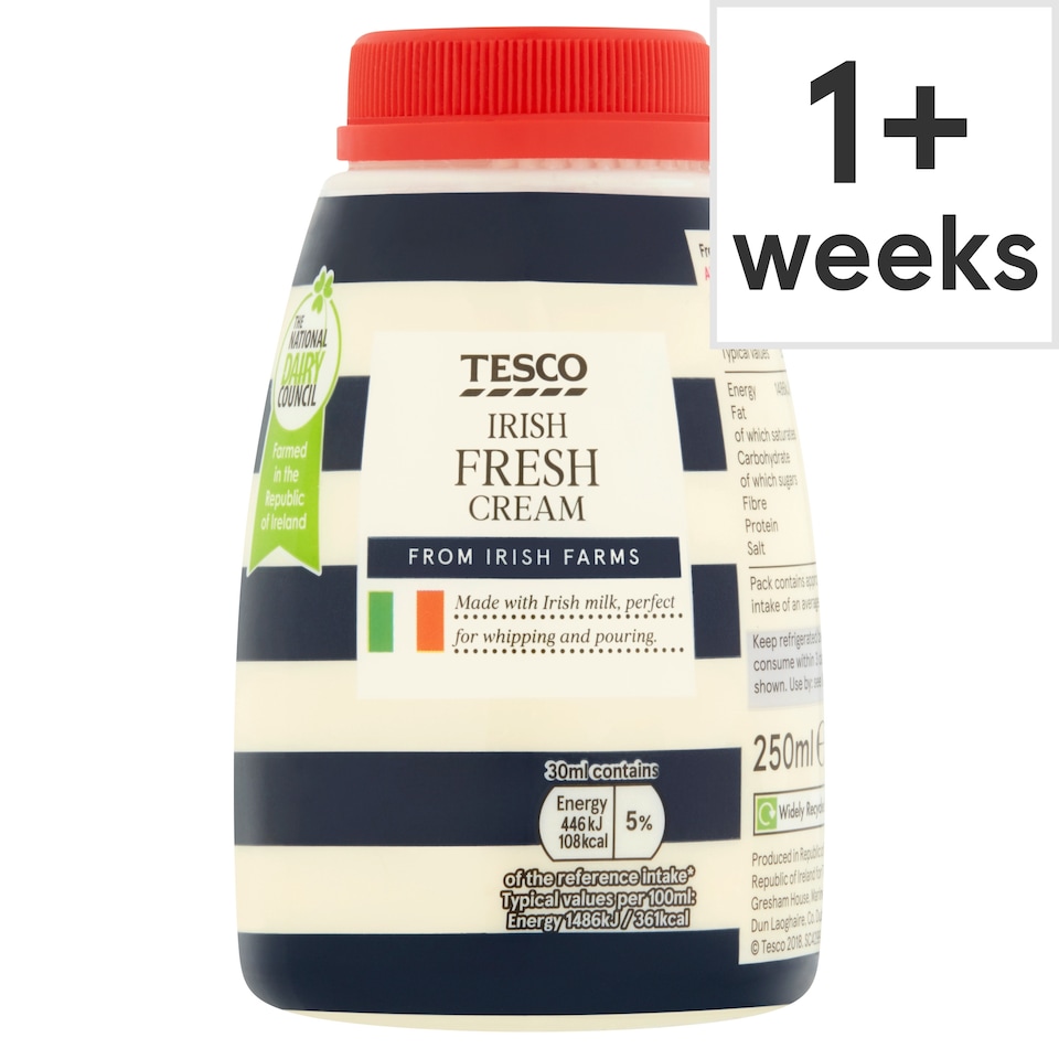 Tesco Fresh Cream 250Ml (Bottle)