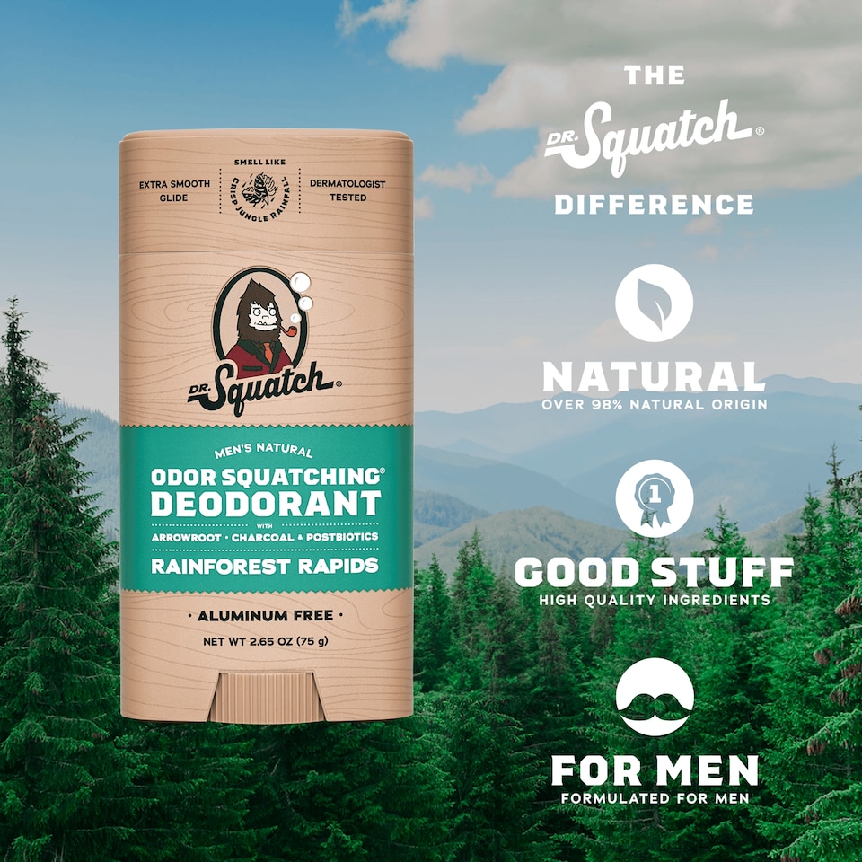 image 1 of DR. Squatch Natural Stick Deodorant Rainforest Rapids 75g