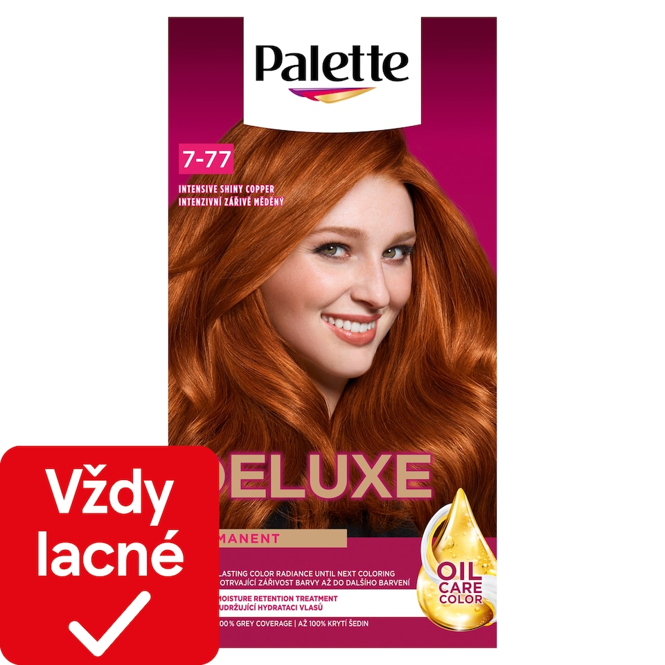 obrázok 1 z Palette Deluxe farba na vlasy Intenzívny žiarivomedený 7-77