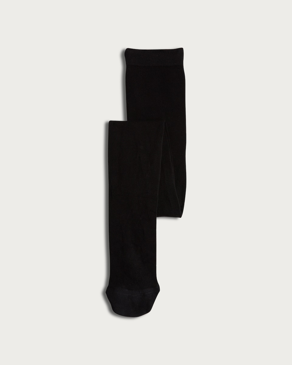 image 1 of F&F 100 Denier Cotton Tights in Black