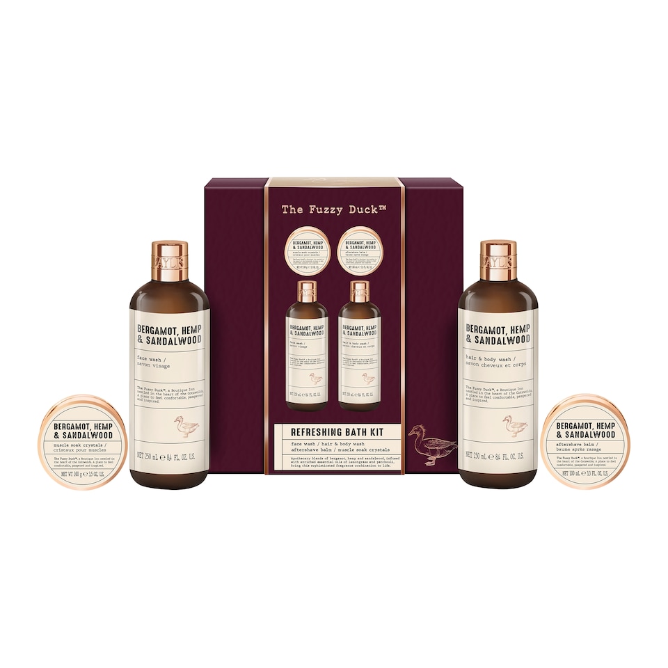image 1 of Baylis & Harding The Fuzzy Duck Bergamot, Hemp & Sandalwood Men's Refreshing Bath Kit Gift Set