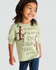 image 1 of Stick Man Pure Cotton Long Sleeve T-Shirt in Green
