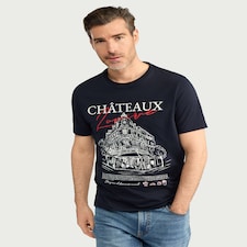 F&F Pure Cotton Slogan T-Shirt in Navy