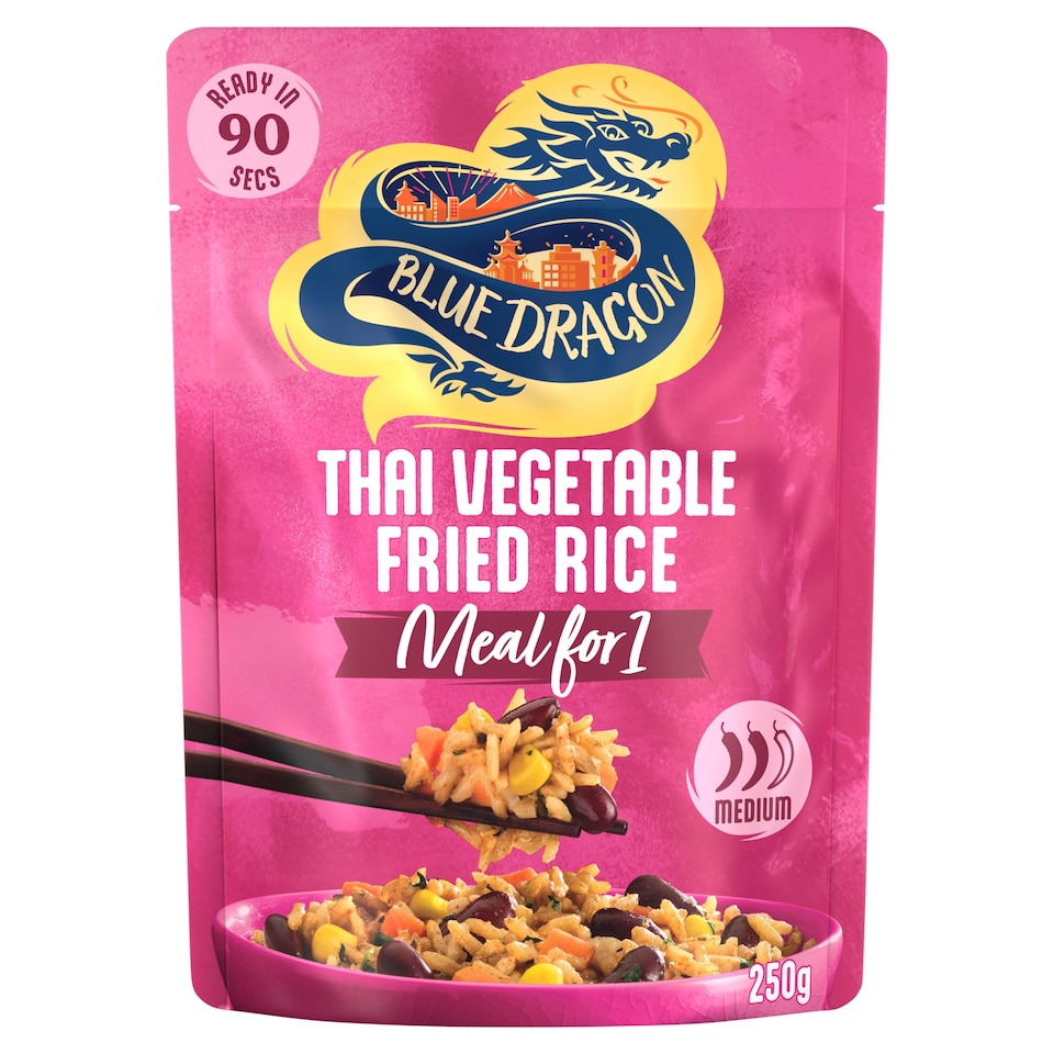 Blue Dragon Thai Vegetable Fried Rice Ready Meal 250g