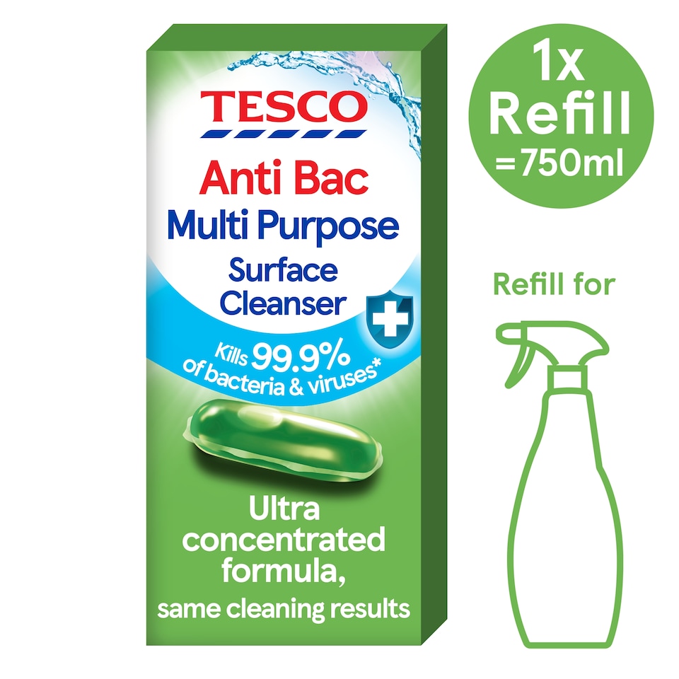 image 1 of Tesco Antibacterial Multi Purpose Surface Cleanser Refill - Apple 9ml