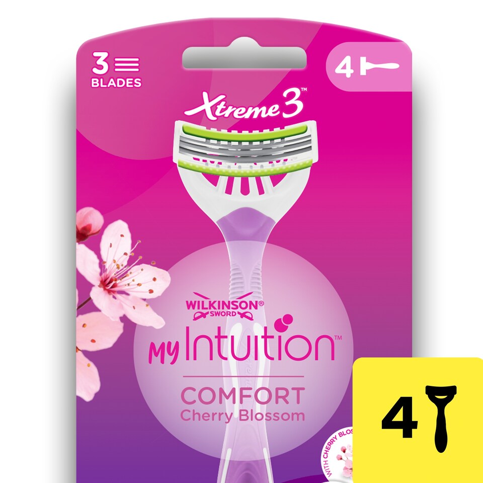 Wilkinson Sword myIntuition Xtreme 3 Comfort Women's Disposable Razors x 4