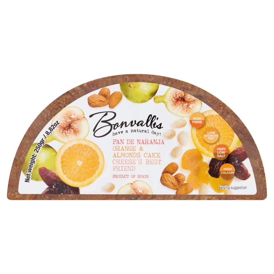 BONVALLIS ORANGE & ALMONDS CAKE 250g